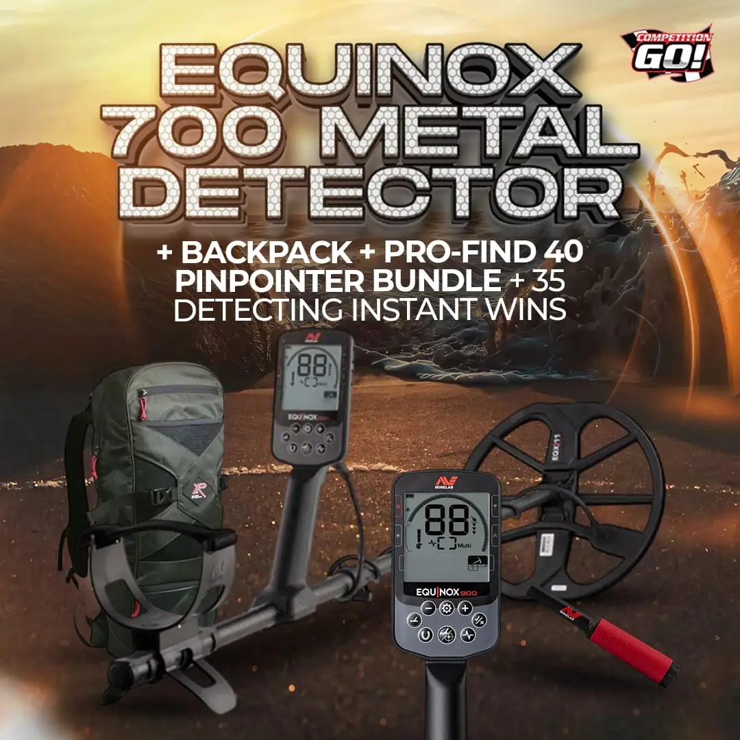 EQUINOX 700 METAL DETECTOR + BACKPACK + PRO-FIND 40 PINPOINTER BUNDLE + 35 DETECTING INSTANT WINS